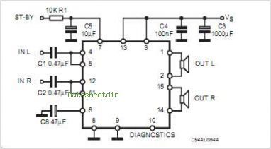 tda 7375 poszukuje schematu regulacji bass treble balance