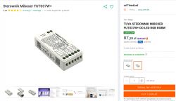 Miboxer FUT037W+ Controller on Store Page Miboxer FUT037W+ LED RGBW controller.