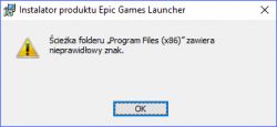 the path of the "program files (x86)" folder contains an invalid chara