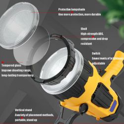 Plastic flashlight-powerbank from China for 18650 cells, "800W"
