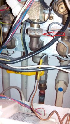 Smell of gas sensed under the Junkers ZW14-2DV KE combi boiler