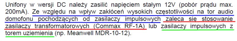 COMMAX 2x DP-2HPR(DC) + ST. BRAM. DR-2PN 12VDC - buczy + gong podczas rozmowy