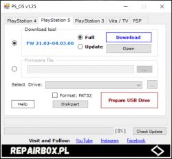 PsFirm - Pobieranie oprogramowania dla PS3, PS4, PS5 do instalacji systemu