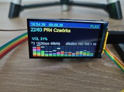 Radio internetowe na ESP32-S3-LCD-1.9 – uruchomienie w 5 minut przez przeglądarkę