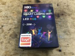 MGB line RGB WiFi LED Lights Packaging Packaging of 20-meter RGB WiFi LED lights by MGB line.