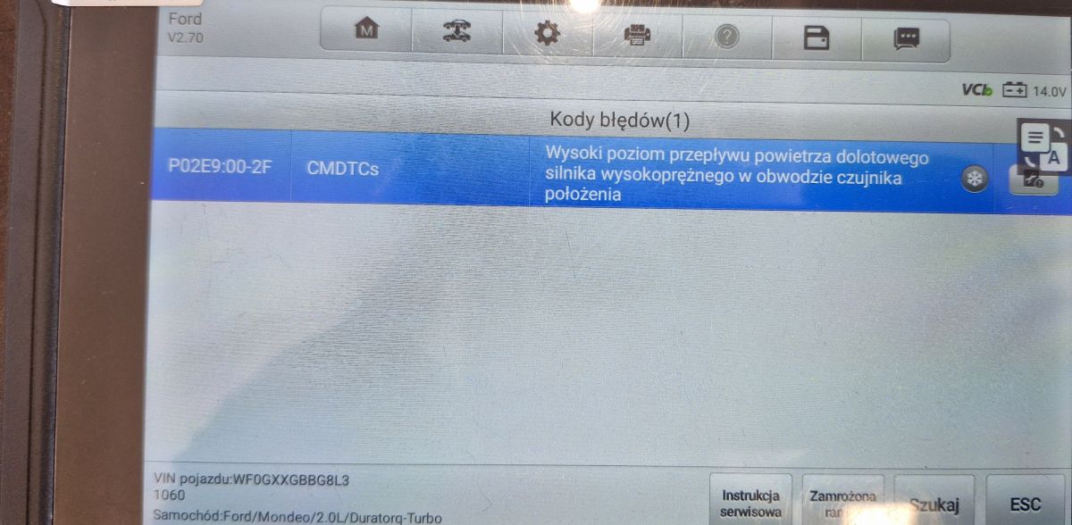 [Rozwiązano] Ford Mondeo MK3 2.0 TDCi 2008 - tryb awaryjny przy ...