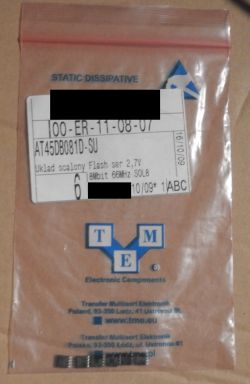 [Poszukiwany] ATMEL 45DB081D-SU - Szukam 2 sztuk, pewne źródło zakupu, oferty sprzedaży