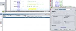 Program interface for text search with displayed results.