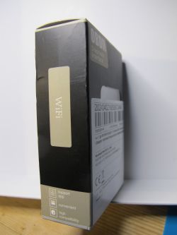 OBDII WiFi scanner packaging with informational labels.