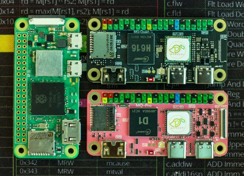 Komputer jednopłytkowy MangoPi MQ Quad z Allwinner H616 w formacie RPi Zero