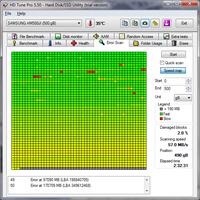 Screeny z HD Tune SAMSUNG HM500JI