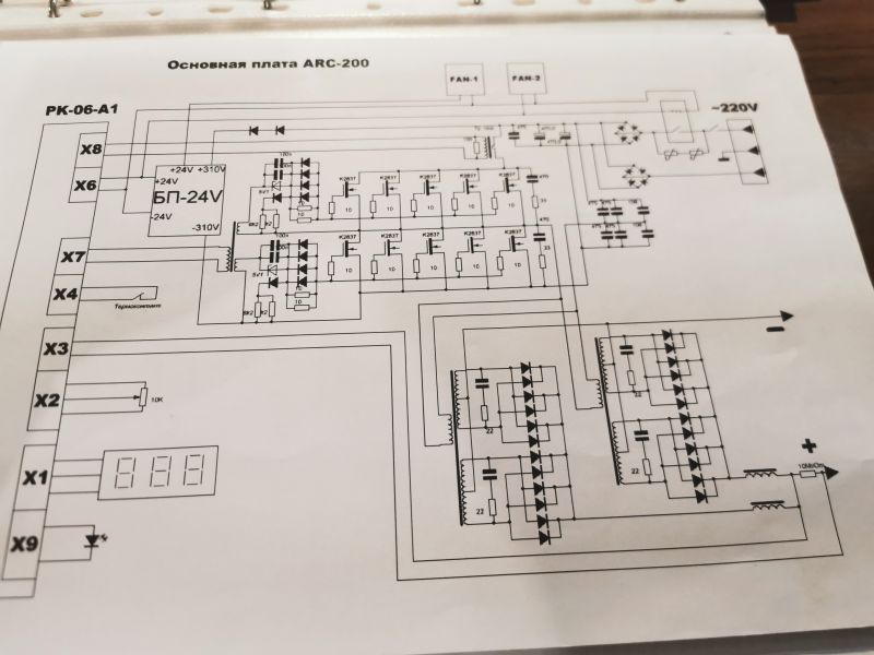 Inter Tech MIG-160N migomat - schemat z wartościami elementów potrzebny