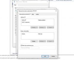 Karta sieciowa Ethernet nie ma poprawnej konfiguracji IP.