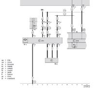 Schemat podpięcia pompy TRW w Skoda Fabia 2008 - brak kostek, tylko kable