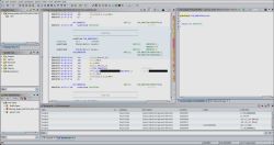 IDA Pro view analyzing an ARM binary file IDA Pro interface showing ARM disassembly, decompiled C code, and symbol tree.