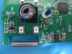 Close-up of a circuit board with electronic components.