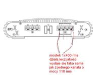Crunch GTI 2200 - - moc w mostku mniejsza po podłaczeniu do jednego z kanałów