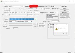 Screenshot of Beken Writer software during OpenBK7231N flashing attempt.