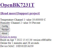 [BK7231T] My HTTP server, configurator, MQTT support from Home Assistant