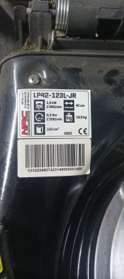 Tabliczka znamionowa urządzenia NAC LP42-123L-JR