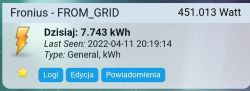 Transmission of readings + calculations to the virtual sensor.