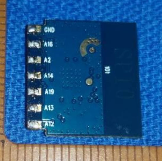 SP10 electronic module with labeled pins: GND, A16, A2, A14, A19, A13, ATZ