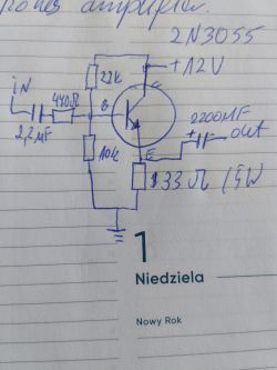 Czy wzmacniacz 2x 2N3055, po 1 na kanał, napędzi słuchawki 32Ω?