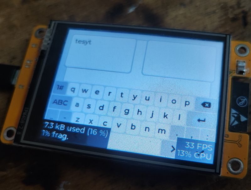 ESP32 and touch display - part 7, how to make a keyboard in LVGL? Login. ESP32 and touch display - part 7, how to make a keyboard in LVGL? Login.