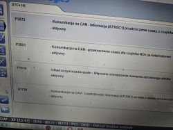 DAF XF 460 2016 – ABS brak zasilania na czujniku, błędy NOX za i przed katalizatowrem