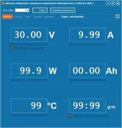 Aktywne obciążenie z pomiarem pojemności akumulatorów. Aktywne obciążenie z pomiarem pojemności akumulatorów.