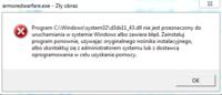 d3dx9_43.dll wiem, ale u mnie jest błąd jescze inny.