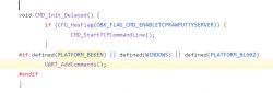A snippet of source code in C with defined platforms.