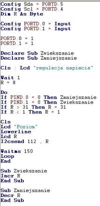 niska wydajność prądowa pcf8574AP