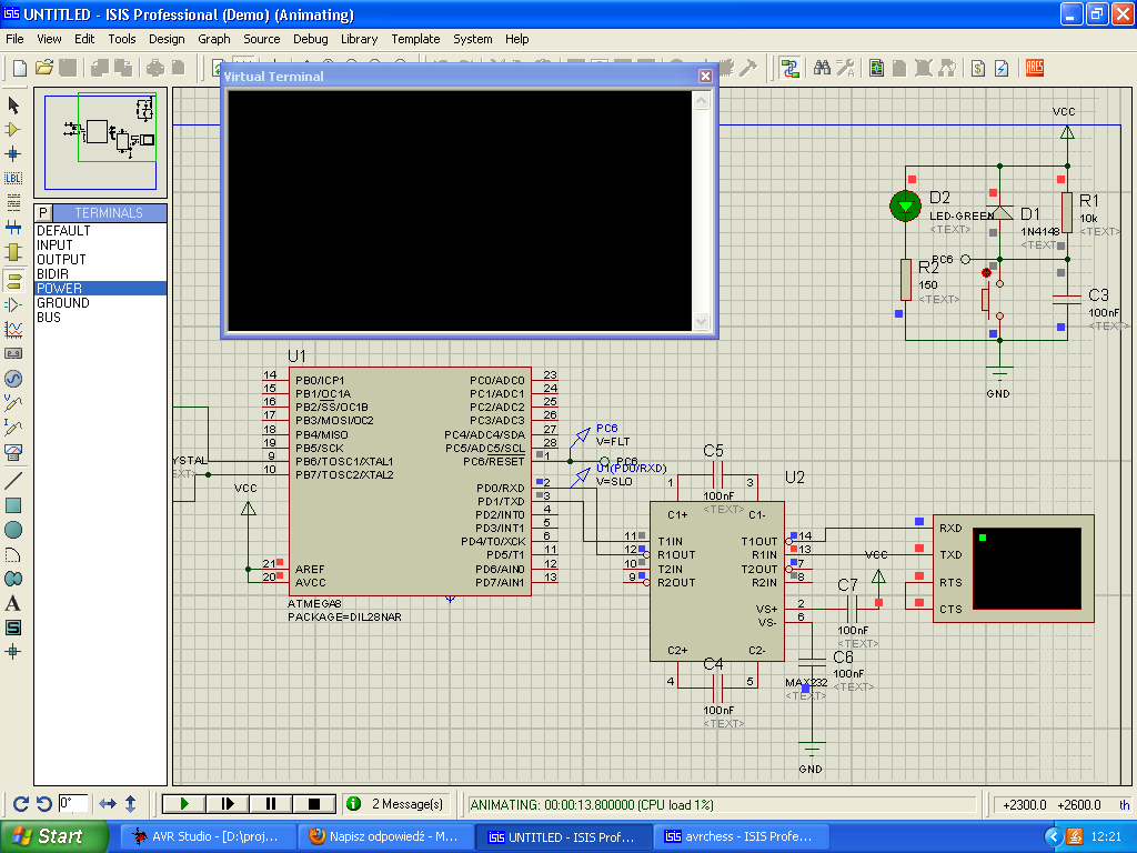 atmega8 uart program