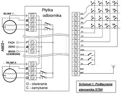 Schemat podłączenia sterownika ST6H z sześcioma silnikami 230V