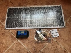 Zestaw solarny "100W" z Chin - panel 66x28cm - pomiary, wrażenia