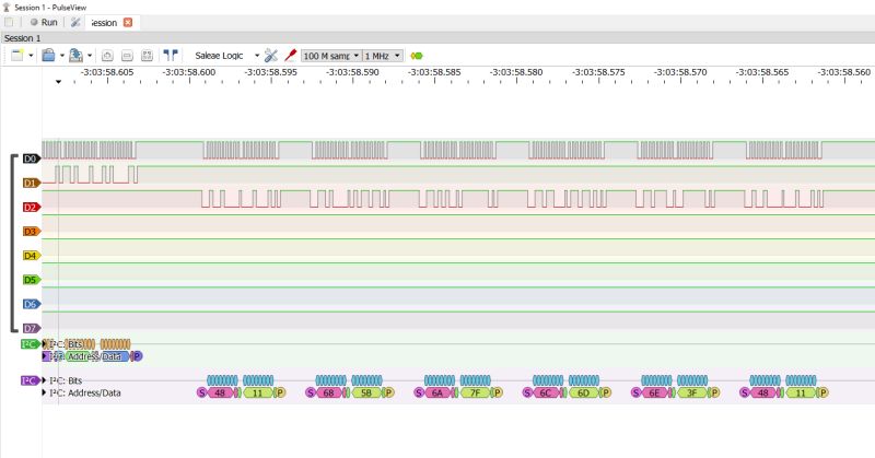 Simple clock on PIC12F683 - three pins, two I2C buses - DS1307 + FD650