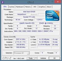 Intel Xeon E5420 - problemy z podkręcaniem powyżej 2557 MHz, BIOS się resetuje