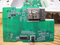 Circuit Board with Cozylife XT-BL12 Module Close-up of a circuit board with a Cozylife XT-BL12 Wi-Fi module.