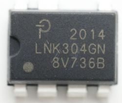 Układ scalony LNK304GN z oznaczeniami.