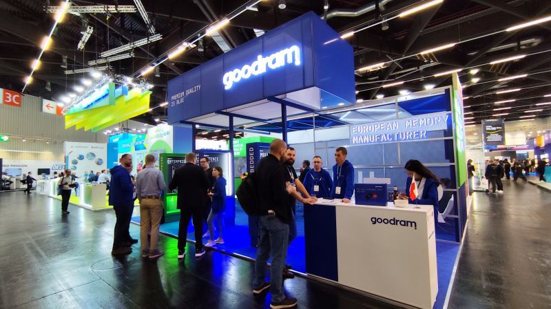 Goodram booth at a technology fair.