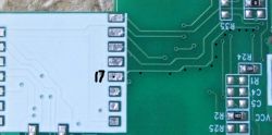 Electronic board with visible pin connections and GPIO17 marking.