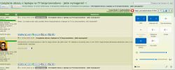 Zrzut ekranu forum internetowego z dyskusją na temat przesyłania obrazu z laptopa na TV oraz interfejsem ustawień Windows 11.