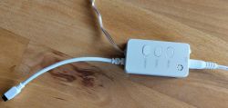 Three-Button LED Controller Controller with three buttons for LED lights.