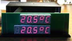 Termometr 2-kanałowy na 8051: AT89C51 i OM5232 z czujnikami DS18B20