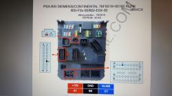 Peugeot 407 BSI 9655708580 - Pinologia zasilania oraz lini diagnostycznych