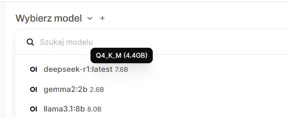 Model Selection in WebUI Screenshot of selecting the DeepSeek model in the WebUI interface