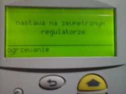 Junkers ZSBR 7-28 A 23: Brak podmenu, komunikat o regulatorze zewnętrznym