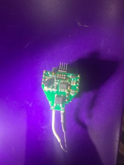 LED Driver Board for Repair LED driver board with components on a purple background.