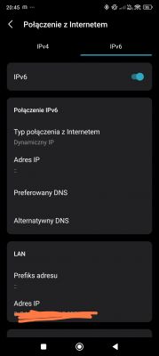 IPv6 settings screen in the mobile app for the Deco X20 router.